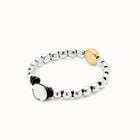 Leather bracelet with a large bead