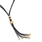 Long leather necklace with a spiral