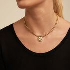 Charm coraz&oacute;n ba&ntilde;ado en oro de 18k