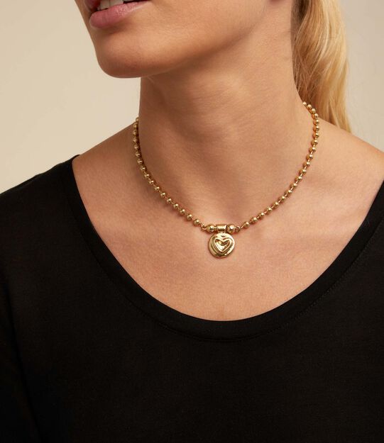 Heart Charm, Golden, large