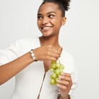 Leather bracelet with three large beads