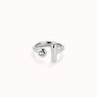 Open ring with white topaz