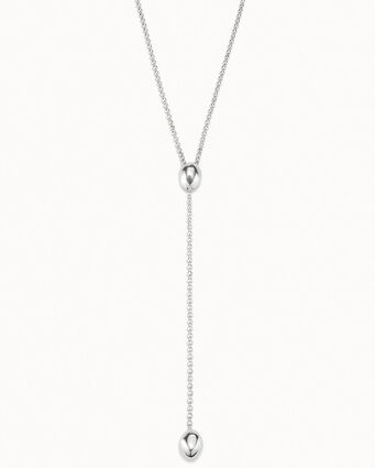 Sterling silver-plated long necklace