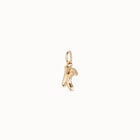 Charm ba&ntilde;ado en oro de 18k de letra K mediana