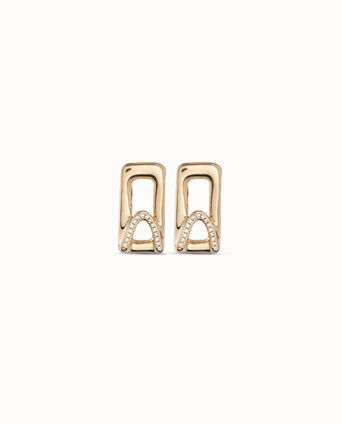 18K gold-plated earrings with topaz