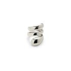 Anillo ba&ntilde;ado en plata en espiral