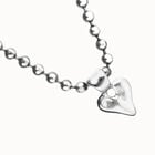 Bead necklace with heart detail