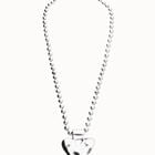 Long necklace with beads and heart detail