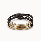 Multi strand leather bracelet