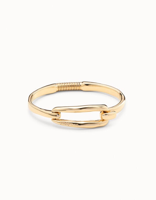 Pulsera hebilla ba&ntilde;ada en oro de 18k