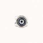 ring with gray crystal
