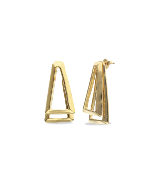 Double triangular earrings