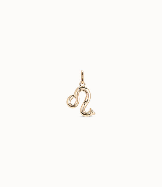 Charm placcato oro 18k a forma di segno leone