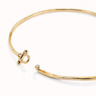 Choker necklace with front clasp and white topaz