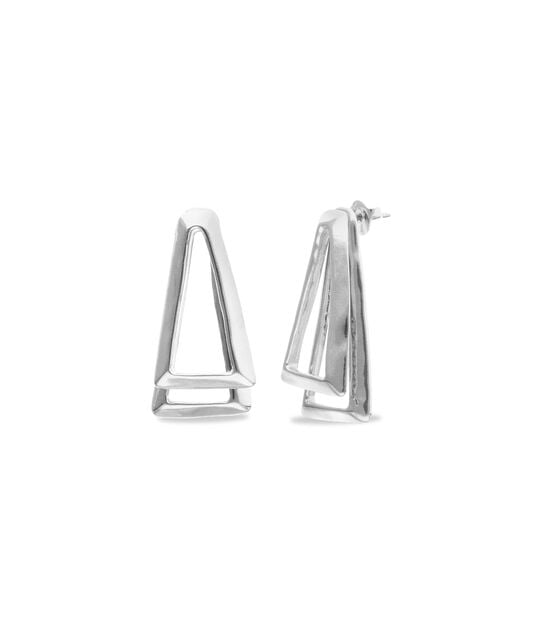 Double triangular earrings