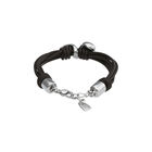 Leather bracelet with two drops