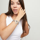 Multi strand leather beaded bracelet with a heart