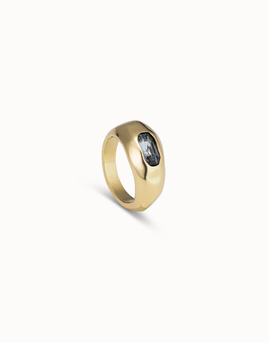 Anillo ba&ntilde;ado en oro 18k