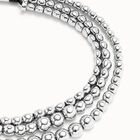 Collar triple edici&oacute;n limitada con bolas ba&ntilde;adas en plata de ley