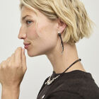 Long leather earrings with drops