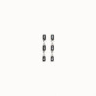 Drop earrings with gray crystals