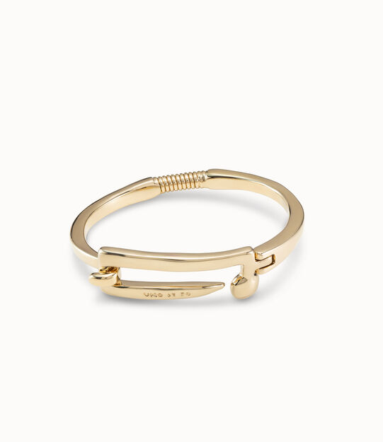 Bracciale uomo placcato oro 18k con molla visibile