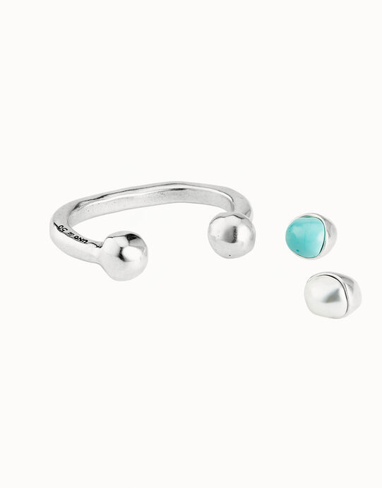 Bangle bracelet with murano glass
