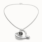 Long chain pendant necklace with a large heart
