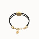 Double black leather birthstone bracelet with eye