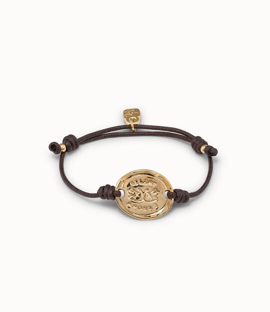 Bracciale Solidario con targhetta placcata oro 18k