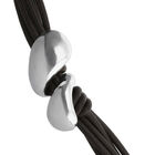 Leather bracelet with two drops