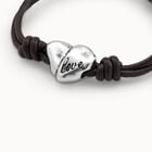 Leather bracelet with a heart
