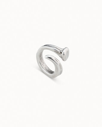 Sterling silver-plated nail ring