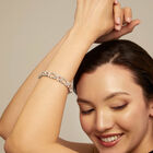 Pulsera ba&ntilde;ada en plata de ley con eslabones rectangulares medianos