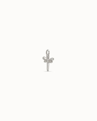 Sterling silver-plated dragonfly piercing charm
