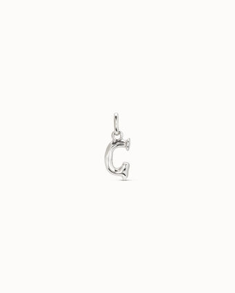 Sterling silver-plated letter G charm
