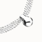Short necklace with silver threads and large sphere