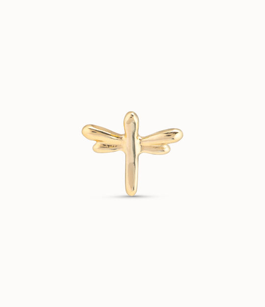 Piercing placcato oro 18k a forma di libellula