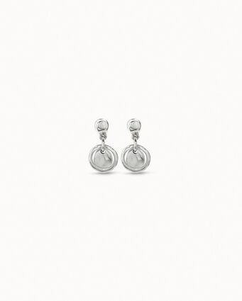 Sterling silver-plated short earrings