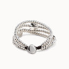 Three strand leather beaded bracelet