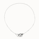 Necklace with intertwined carabiner detail