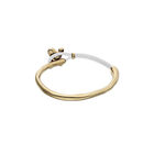 Cream leather bracelet with butterfly ornament