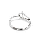 Pulsera r&iacute;gida ba&ntilde;ada en plata eslab&oacute;n mediano y muelle interior
