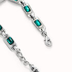 Chain bracelet with green crystals