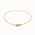 Necklace with interlaced carabiner detail