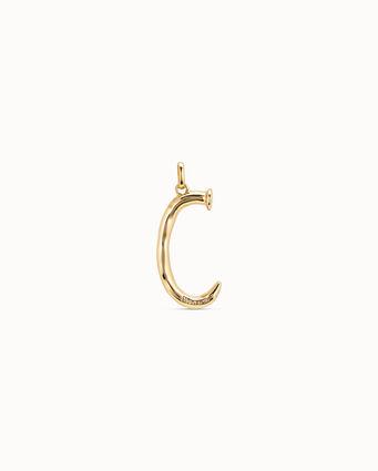 18K gold-plated letter C pendant