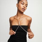 Long bead necklaces with three large central beads