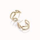 Hoop earrings with white topaz