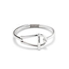Pulsera r&iacute;gida ba&ntilde;ada en plata eslab&oacute;n mediano y muelle interior