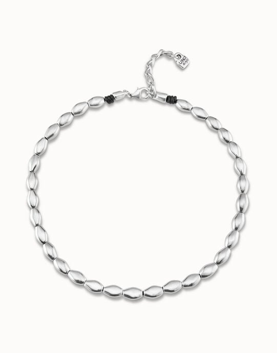 Short bead shape link necklace